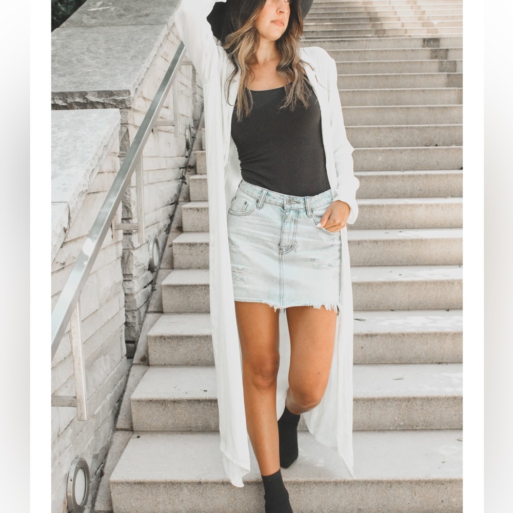 45 Boho Open Long Hooded  Duster Cardigan